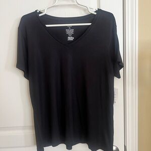 Nine West Classic Black V-Neck Blouse